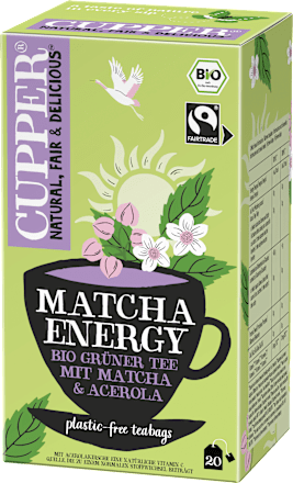 Grüner Tee,  Matcha Energy mit Matcha & Acerola (20 Beutel) Cupper