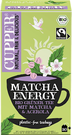 Grüner Tee,  Matcha Energy mit Matcha & Acerola (20 Beutel) Cupper