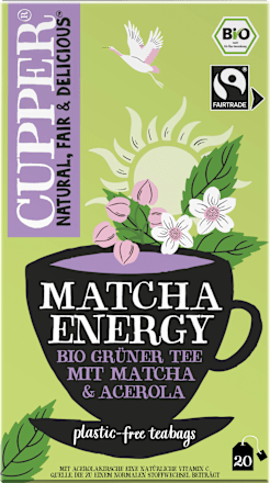 Grüner Tee,  Matcha Energy mit Matcha & Acerola (20 Beutel) Cupper