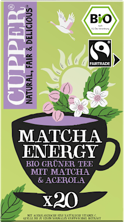 Grüner Tee,  Matcha Energy mit Matcha & Acerola (20 Beutel) Cupper