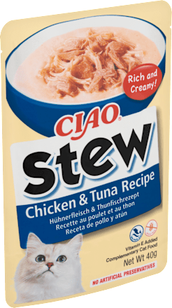 Krmivo pre mačky v kapsičke Stew kura s tuniakom CIAO