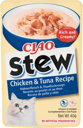 Krmivo pre mačky v kapsičke Stew kura s tuniakom CIAO