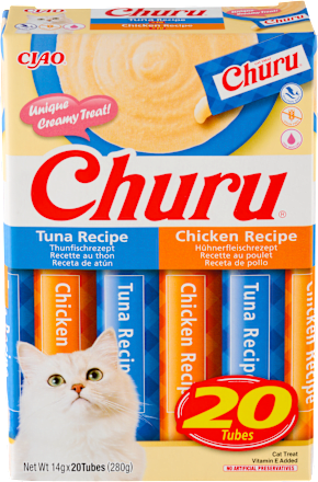 Krémová pochúťka pre mačky Churu kura s tuniakom CIAO