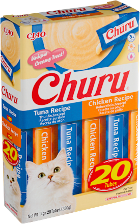 Krémová pochúťka pre mačky Churu kura s tuniakom CIAO