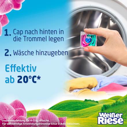 Colorwaschmittel Caps Trio Aromatherapie Good Mood Orchidee Weißer Riese