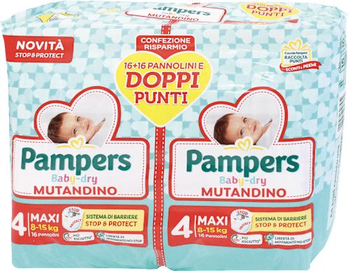 Pannolini Baby-dry MUTANDINO taglia 4 maxi Bipacco (8-15 kg) Pampers