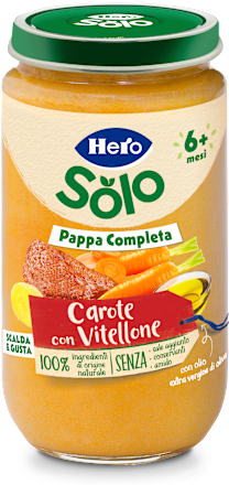 Pappa completa carote con vitellone Hero Solo