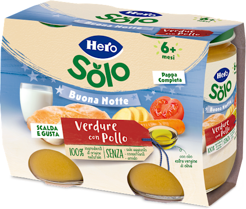 Pappa completa Buona Notte verdure e pollo Hero Solo