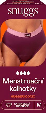 menstruační kalhotky Hugger Iconic Burgundy, velikost M snuggs