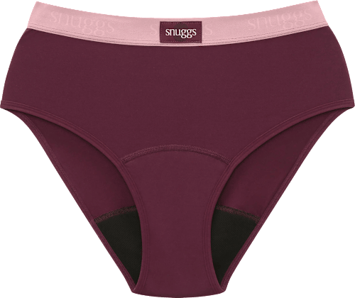 menstruační kalhotky Hugger Iconic Burgundy, velikost M snuggs