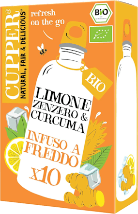 Infuso biologico a freddo limone zenzero curcuma CUPPER