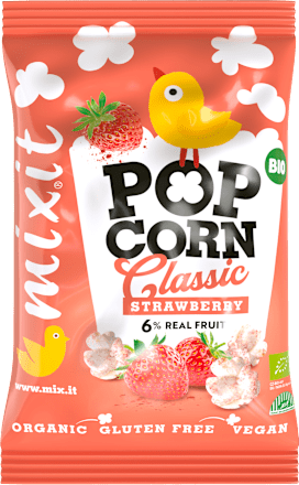 bio popcorn Jahoda mixit