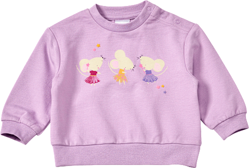 Sweatshirt mit Mäuse-Motiv, lila, Gr. 62 ALANA