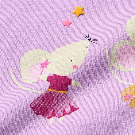 Sweatshirt mit Mäuse-Motiv, lila, Gr. 62 ALANA