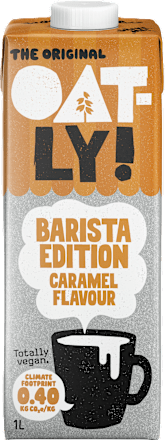ovesný nápoj Barista Edition s příchutí karamelu Oatly