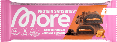 Proteinriegel Satisbites Dark Chocolate Caramel More Nutrition