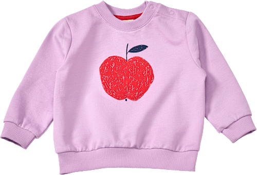 Sweatshirt mit Apfel-Motiv, lila, Gr. 74 ALANA