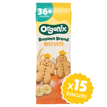 Biscuiți BIO cu banane, 3 ani+ Organix