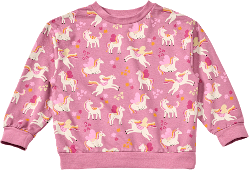 Sweatshirt mit Einhorn-Muster, rosa, Gr. 98 ALANA