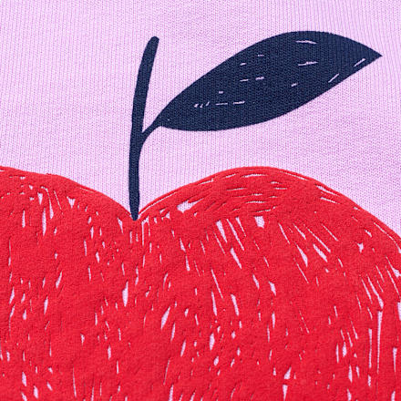 Sweatshirt mit Apfel-Motiv, lila, Gr. 74 ALANA