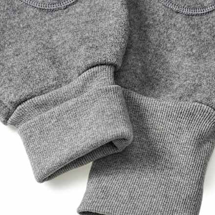 Latzhose aus Wollwalk mit Mitwachsfunktion, grau, Gr. 110/116 ALANA