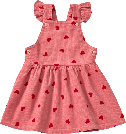 Kleid aus Kord mit Herz-Muster, rosa, Gr. 92 ALANA