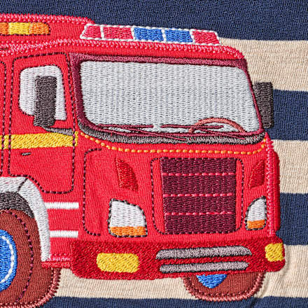 Sweatshirt mit Feuerwehr-Applikation, blau, Gr. 98 ALANA
