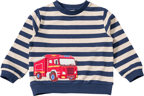 Sweatshirt mit Feuerwehr-Applikation, blau, Gr. 98 ALANA