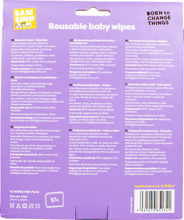 Feuchttücher wiederverwendbar Bambino Mio