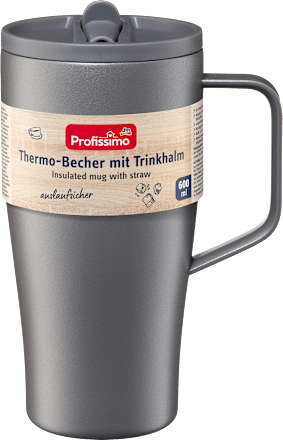 Tazza termica con cannuccia 600 ml Profissimo