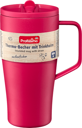 Tazza termica con cannuccia 600 ml Profissimo