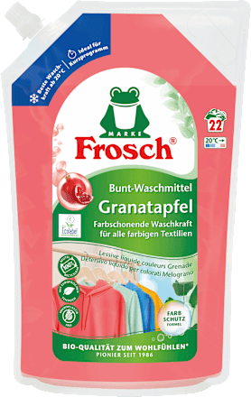 Colorwaschmittel flüssig Granatapfel Frosch