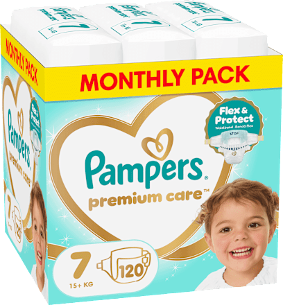 pleny, velikost 7 Pampers Premium Care
