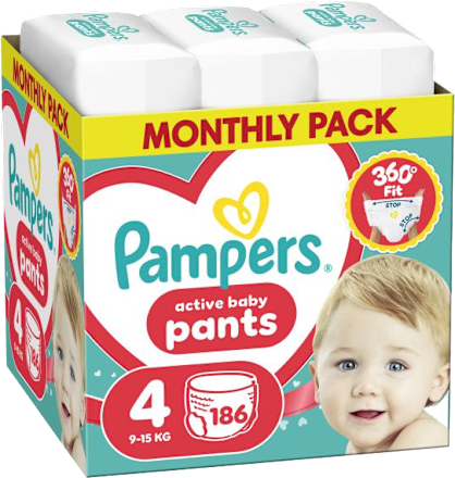 plenkové kalhotky, velikost 4 Pampers active baby