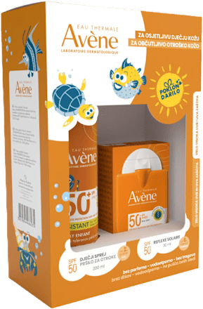 Dječji sprej za sunčanje + fluid Reflexe Solaire, SPF 50+ Avène