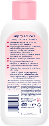 Hipoalergiczny kojący żel 2w1 do mycia ciała i włosów bambino
