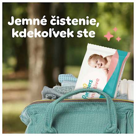 Vlhčené utierky Sensitive 2v1, 15 x 80 Pampers