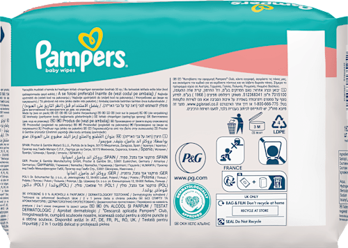 Vlhčené utierky Sensitive 2v1, 15 x 80 Pampers