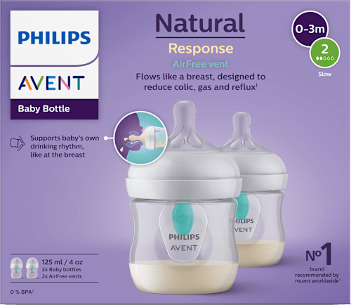 Set bočica za bebe Natural Response, 0 – 3 mj. PHILIPS AVENT