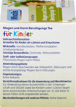 Arzneitee, Magen & Darm Beruhigungs Tee für Kinder (12 Beutel) Mivolis