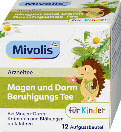 Arzneitee, Magen & Darm Beruhigungs Tee für Kinder (12 Beutel) Mivolis