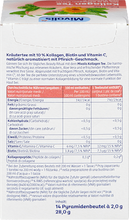 Kräutertee, Kollagen Tee (14 Beutel) Mivolis
