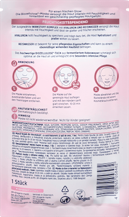 Gesichtsmaske Reiswasser Biozellulose Balea