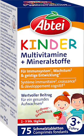 Multivitamine für Kinder Schmelztabletten 75 St Abtei