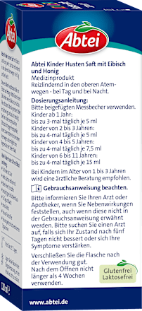 Kinder Hustensaft Honig Eibisch Abtei