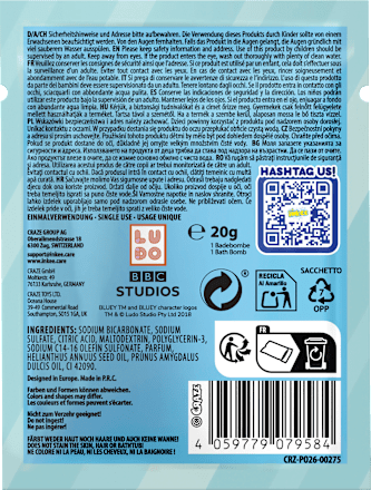 Kinder Badezusatz Sprudelbad Bade Fizzer Bluey CRAZE