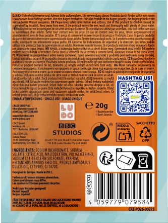Kinder Badezusatz Sprudelbad Bade Fizzer Bluey CRAZE