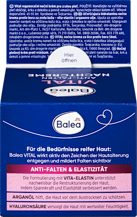 Nachtcreme Anti Falten Vital regenerierend Balea