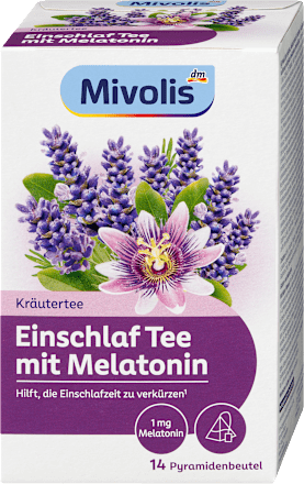 Kräutertee, Einschlaf Tee mit Melatonin (14 Beutel) Mivolis