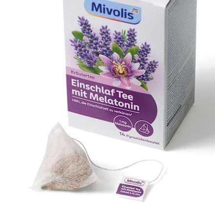 Kräutertee, Einschlaf Tee mit Melatonin (14 Beutel) Mivolis